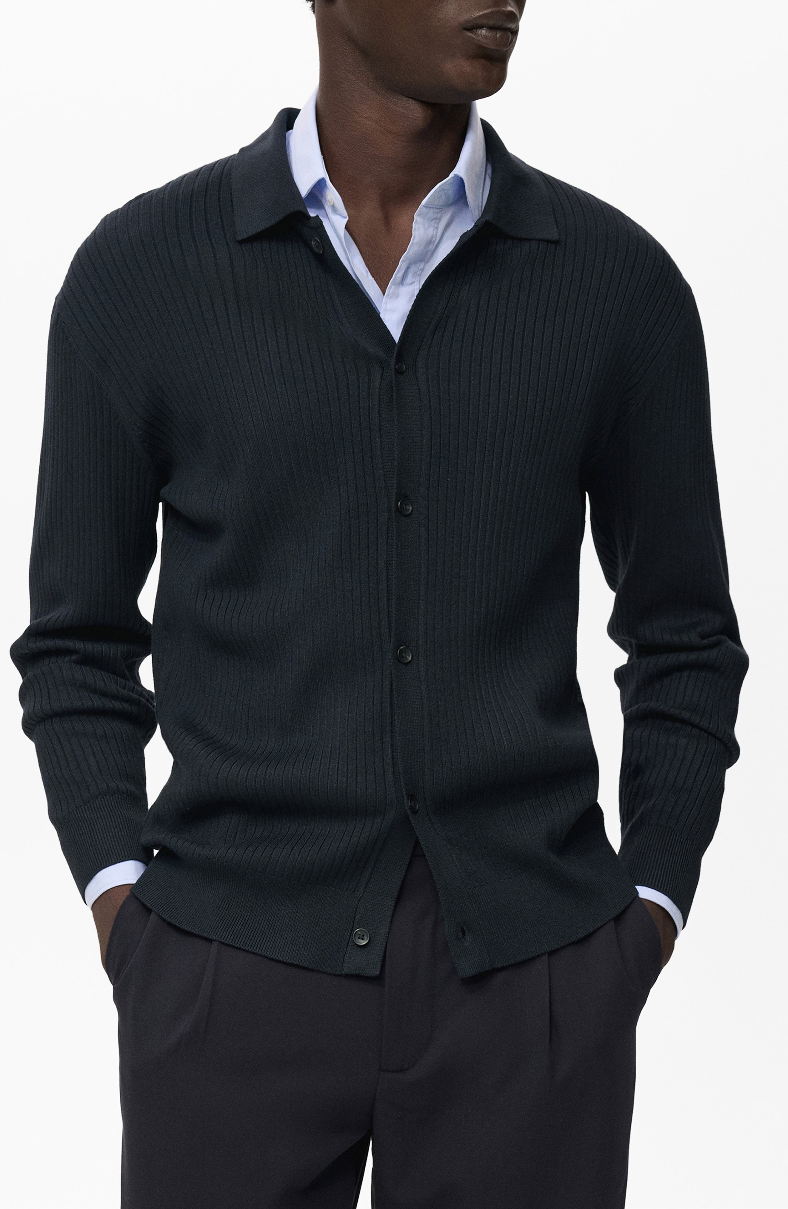 Ribbed Full Button Cardigan - image 3