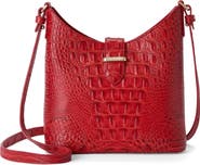 Brahmin Small Gwynne Croc Embossed Leather Crossbody Bag