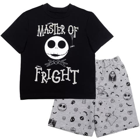 Jack Skellington Nightmare Before Christmas T-Shirt & French Terry Shorts Set (Toddler, Little Kid & Big Kid)
