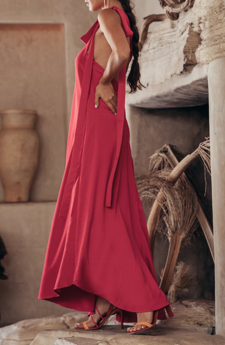 Cult Gaia Florence One-Shoulder Gown, Alternate, color,