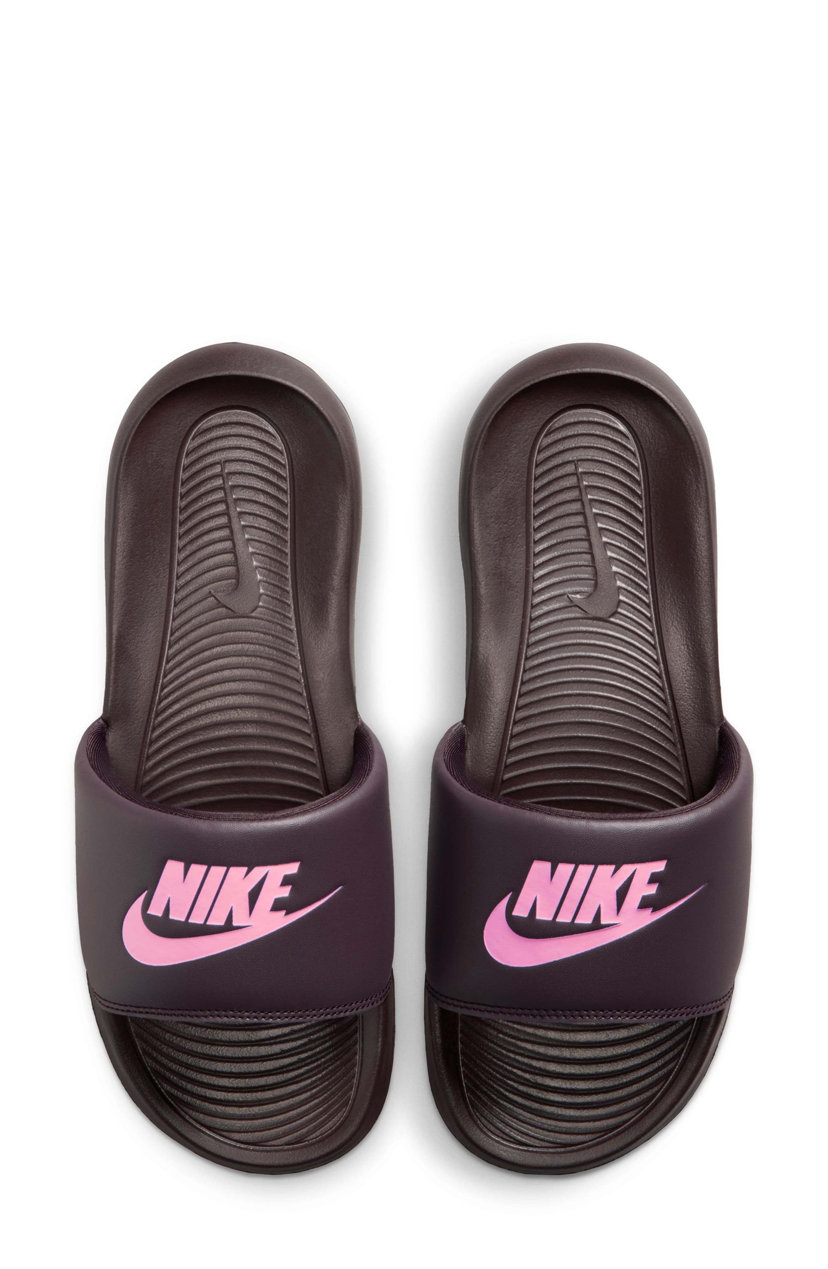 Victori Slide Sandal, Alternate, color, BURGUNDY ASH/ MAGENTA