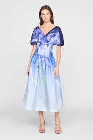 Theia Luretta Contoured Waist Dress