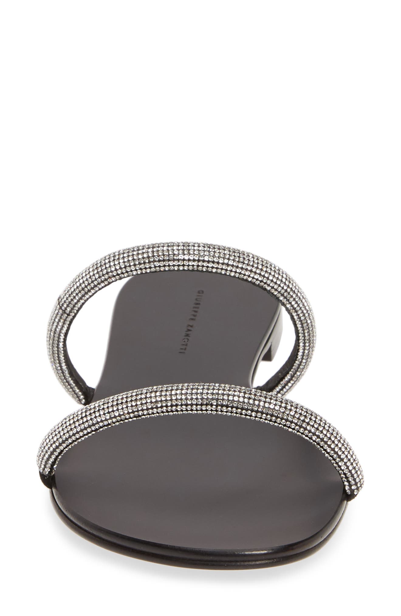 Giuseppe Zanotti Embellished Double Band Slide Sandal, Alternate, color, 