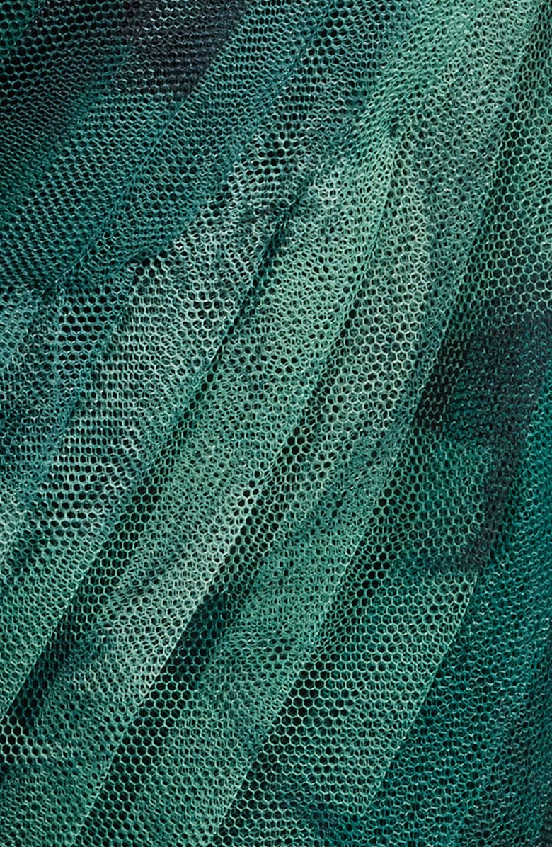 Hutch Philippa One-Shoulder Gown, Alternate, color, Forest Tonal Sketched Floral