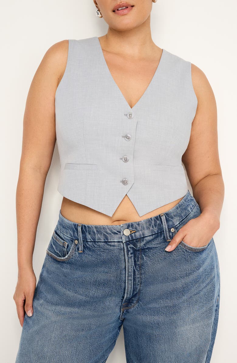 Good American Suiting Vest, Alternate, color, Heather Grey001