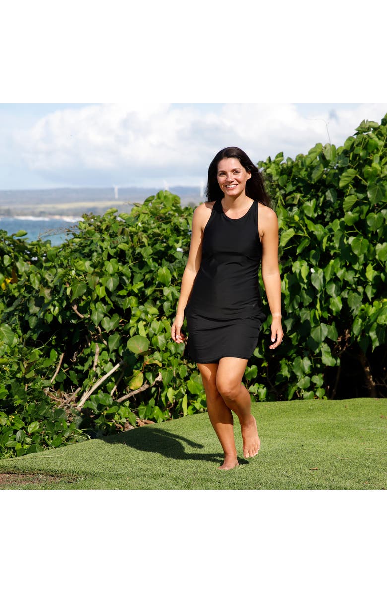 UV Skinz Active Woven Swim Skort, Alternate, color, Black