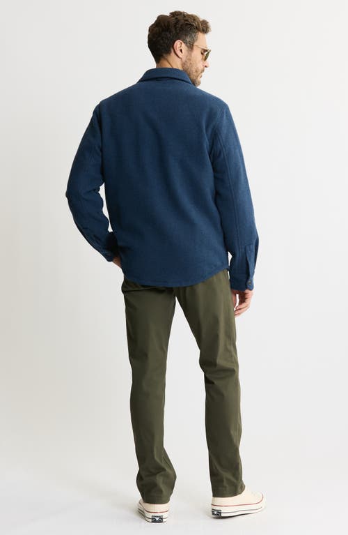 Jachs Herringbone Knit Shirt Jacket In Blue