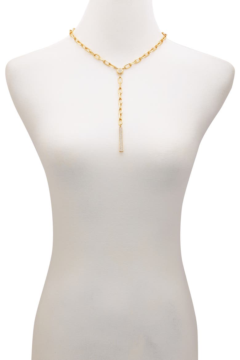 Lariat Chain Necklace, Alternate, color, GOLD TONE