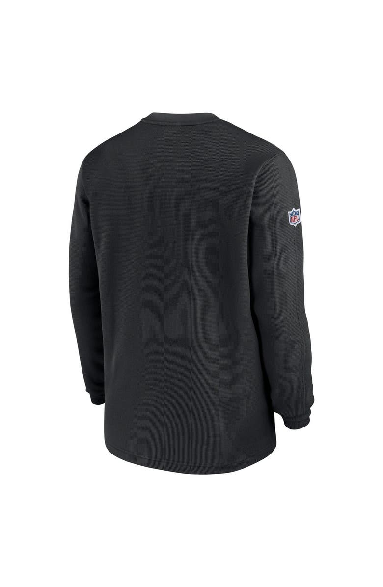 Nike Men's Nike  Black Las Vegas Raiders 2023 Sideline Throwback Heavy Brushed Waffle Long Sleeve Top, Alternate, color, Black