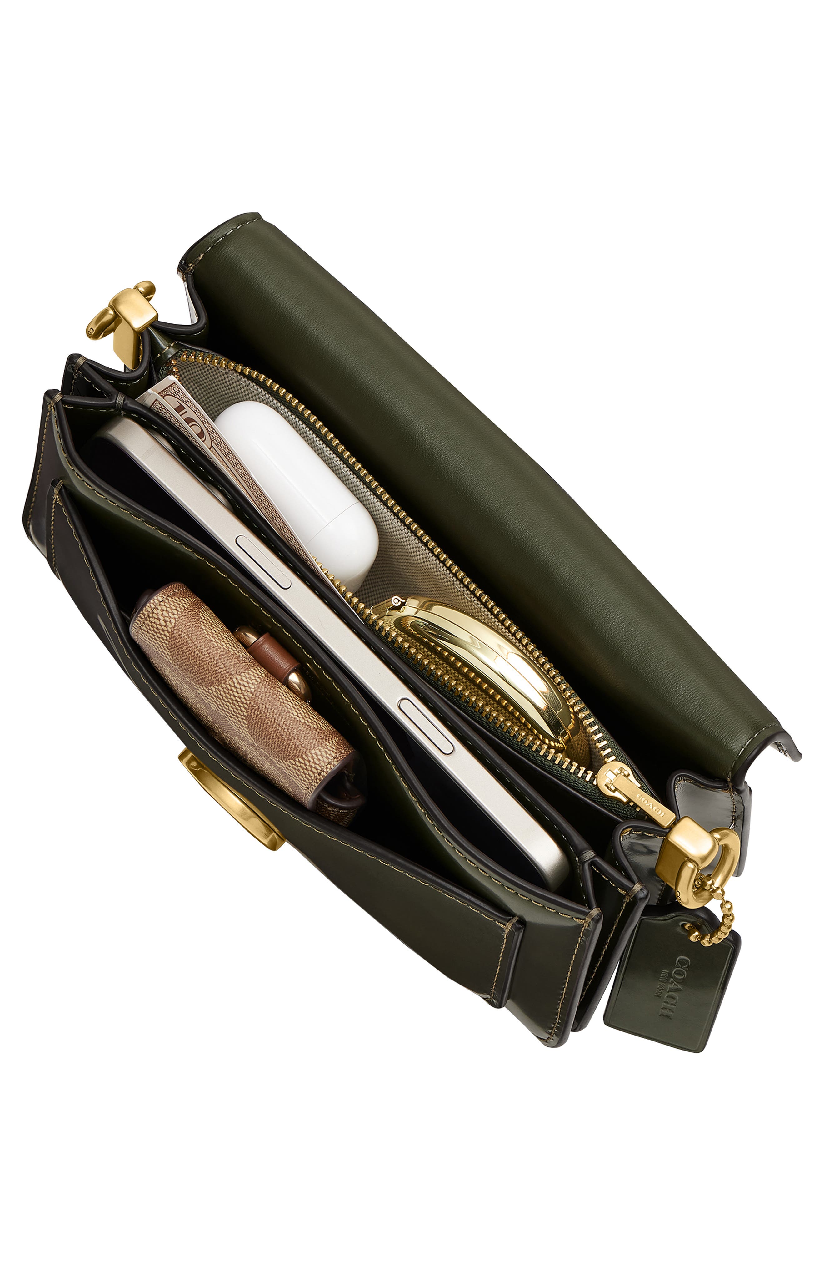 COACH Tabby Spazzolato Leather Shoulder Bag, Alternate, color, 