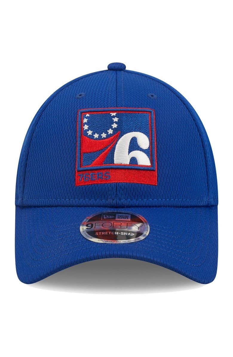 New Era Men's New Era Royal Philadelphia 76ers Framed 9FORTY Snapback Hat, Alternate, color, 