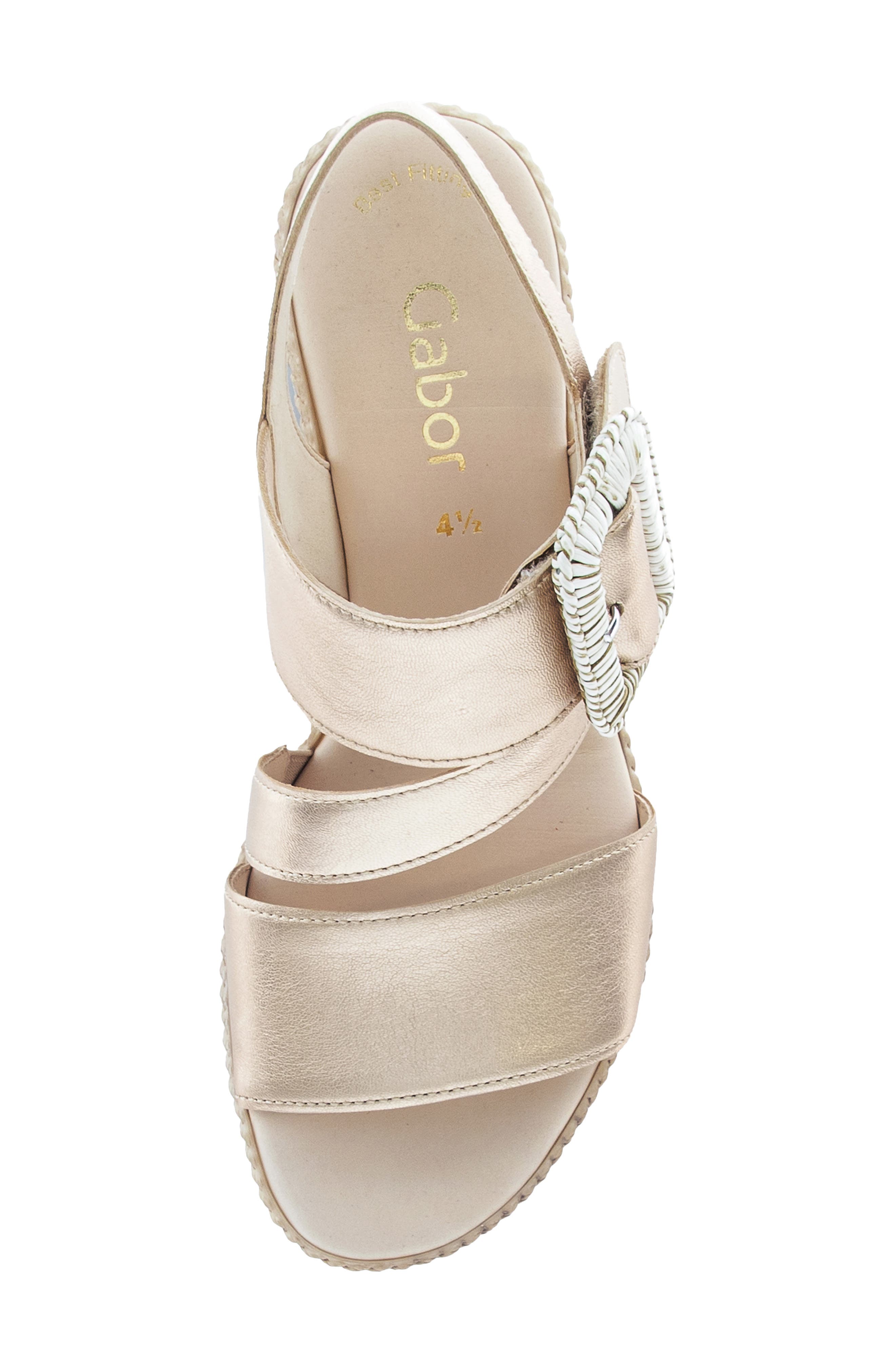 Gabor 84.771 Platform Wedge Sandal, Alternate, color, Champagne