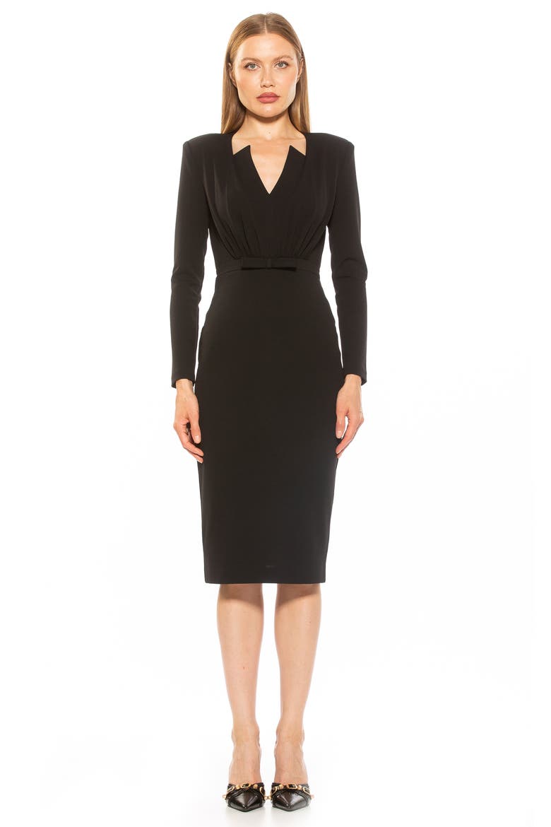 Arleth V-Neck Sheath Dress, Alternate, color, BLACK