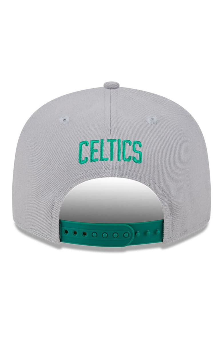 New Era Men's New Era Gray Boston Celtics Chenille Band 9FIFTY Snapback Hat, Alternate, color, Gray