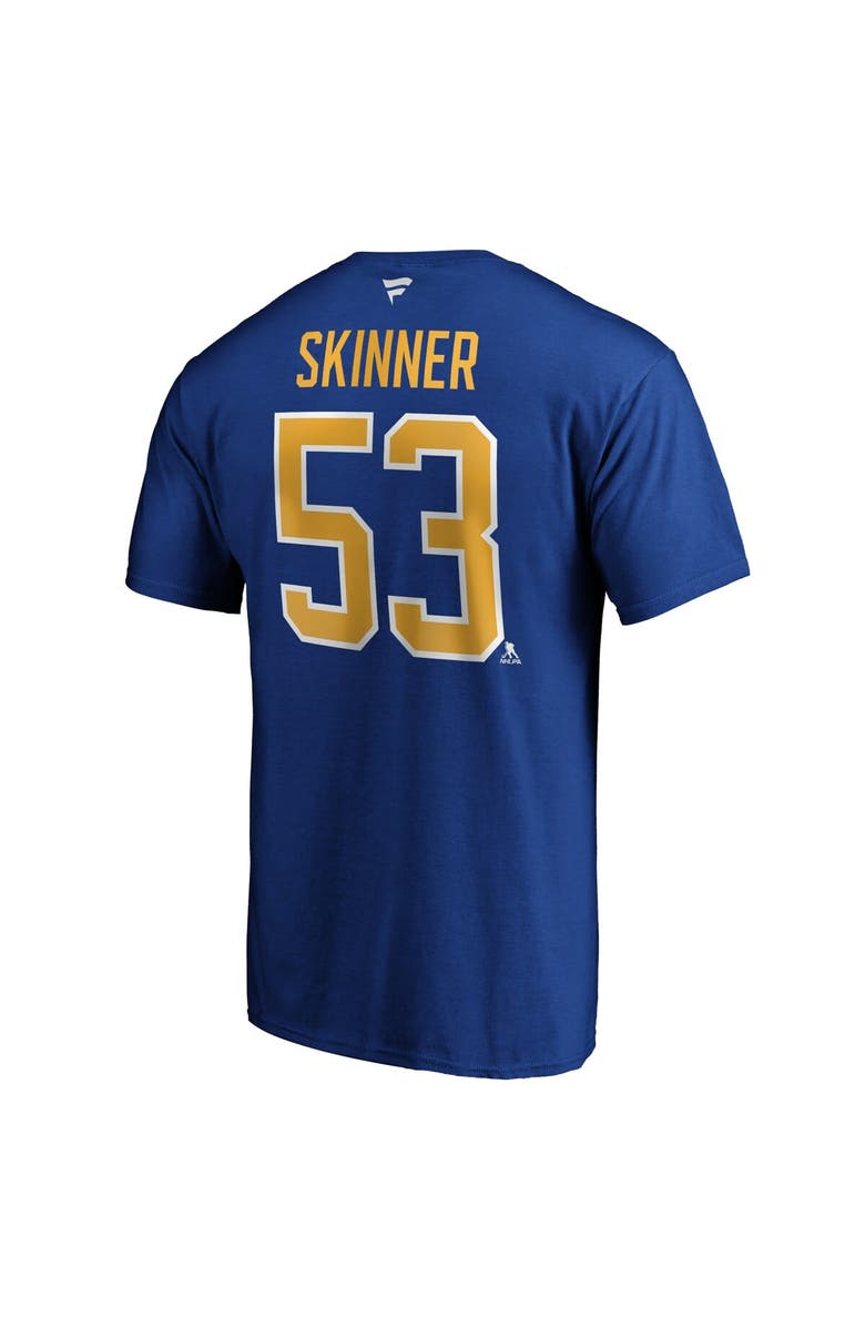 FANATICS Men's Fanatics Branded Jeff Skinner Royal Buffalo Sabres Authentic Stack Name & Number T-Shirt, Alternate, color,