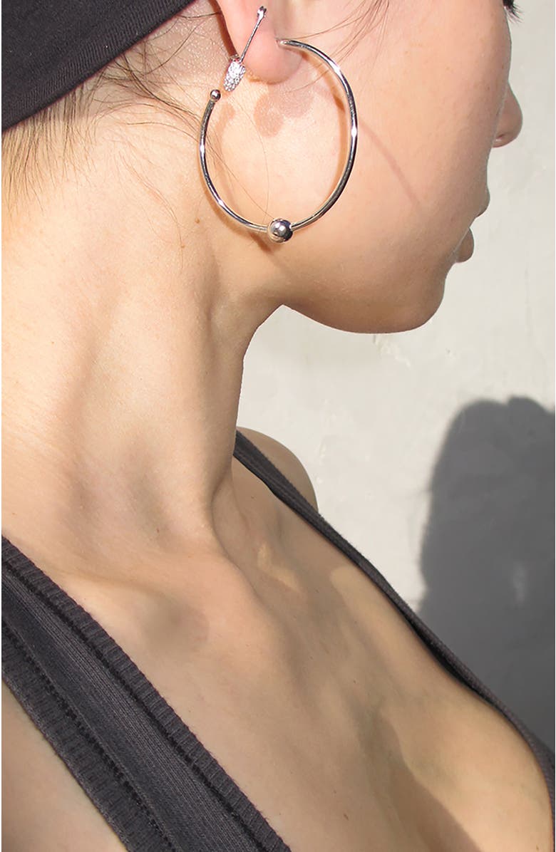 Rimor Jewelry XXL Pierced Hoops, Alternate, color, Silver