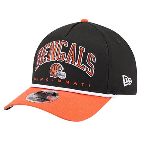 Men's New Era  Black Cincinnati Bengals  Arch COOLERA 9FORTY A-Frame M-Crown Adjustable Hat