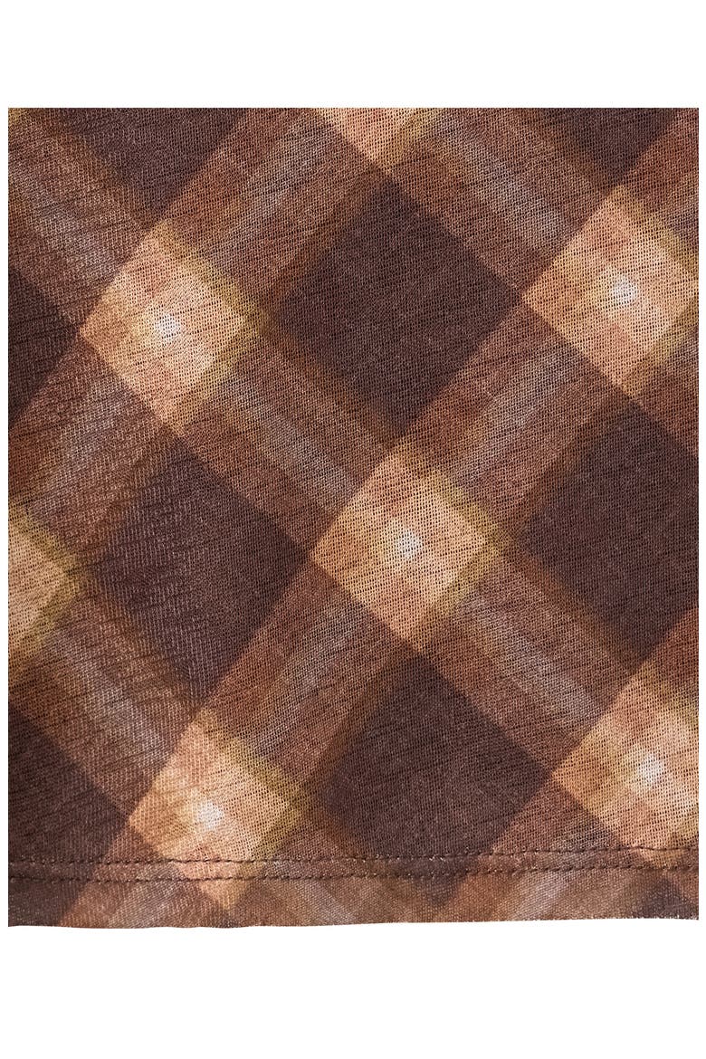 Plaid Midi Skirt, Alternate, color, BROWN