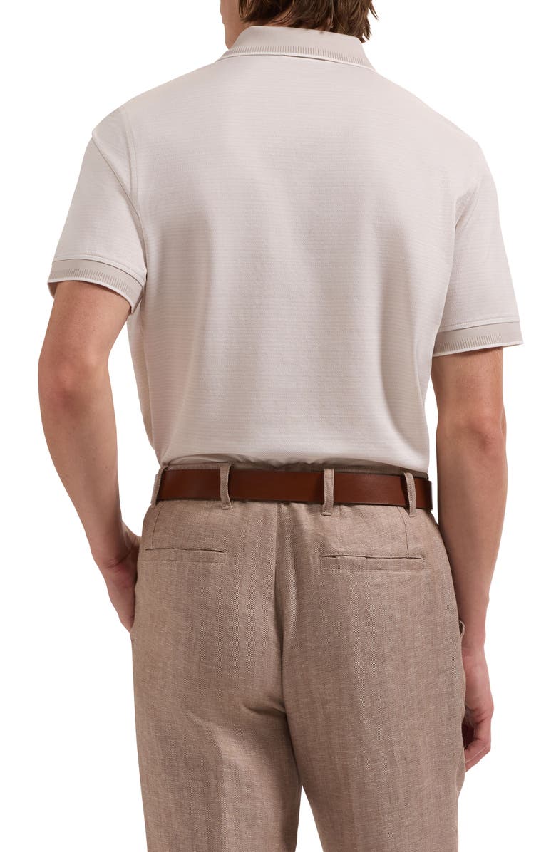 Bugatchi Jacquard Cotton Polo, Alternate, color, Limestone