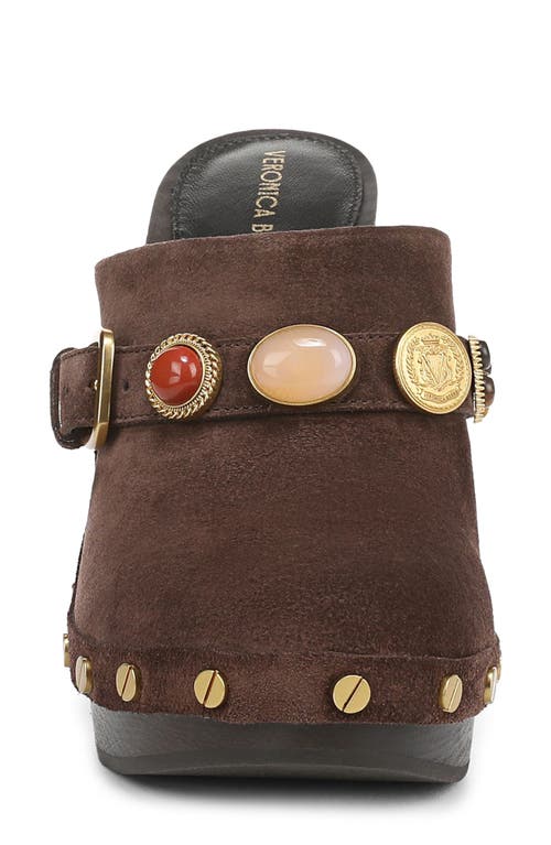Veronica Beard Giana Charms Platform Clog In Brown