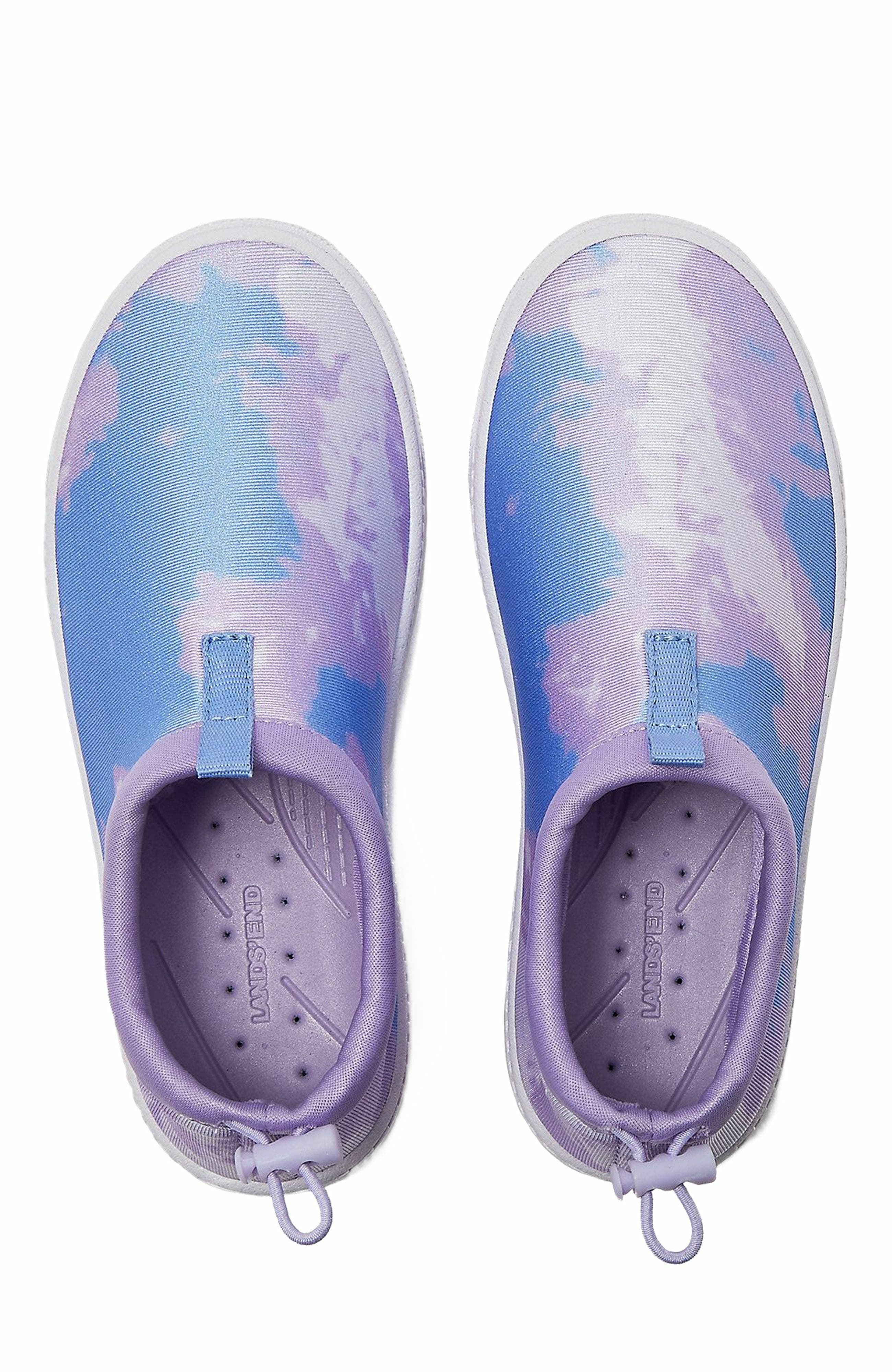 Lands' End Kids Sport Slip On Water Shoes, Main, color, Soft Lavender Tie Dye
