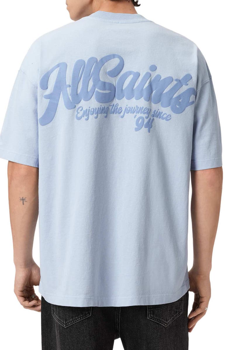 AllSaints Odyssey Cotton Graphic T-Shirt, Alternate, color, Villa Blue