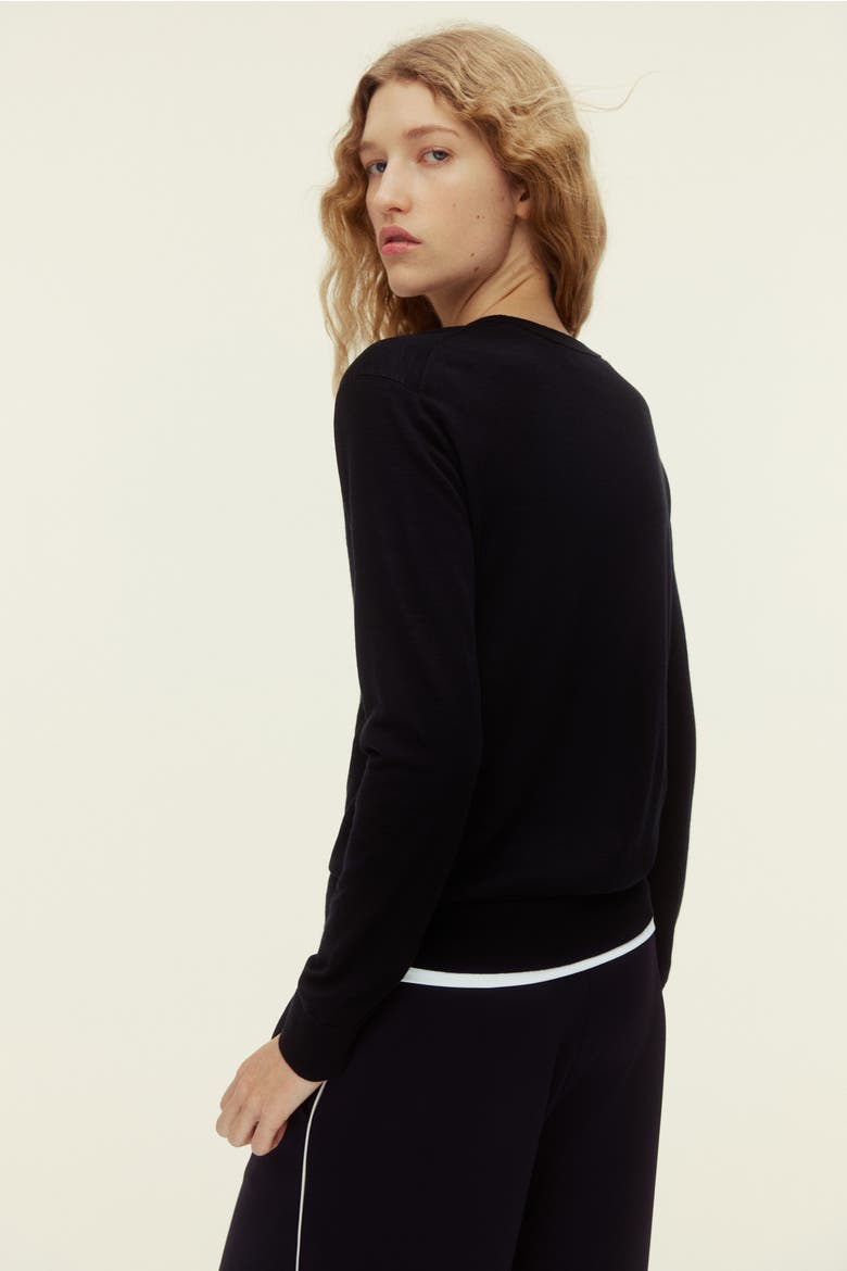 Merino Wool Jumper, Alternate, color, Black