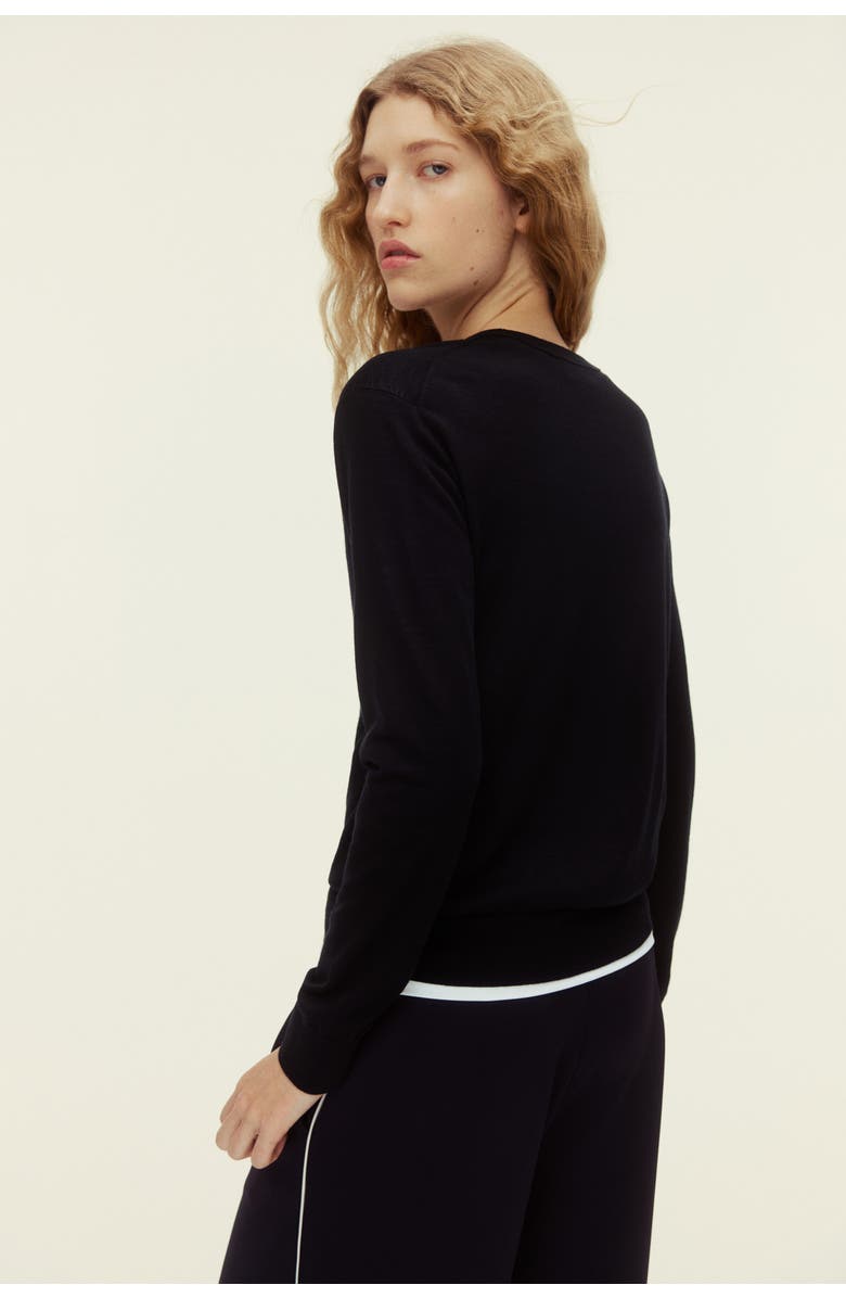 H&M Merino Wool Jumper, Alternate, color, Black