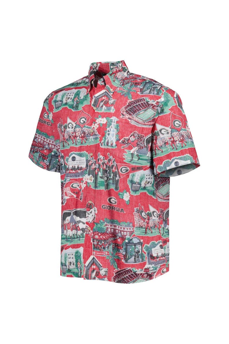Men's Reyn Spooner Red Georgia Bulldogs Scenic Button-Down Shirt, Alternate, color, Red