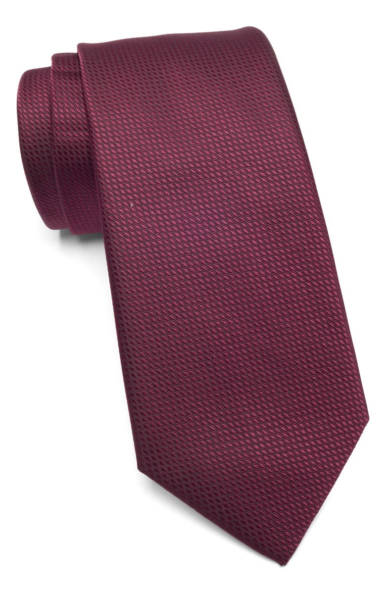 TOM BAINE Textured Box Satin Tie, Main, color, Red