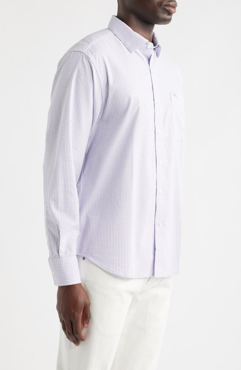 Tommy Bahama Sarasota Stretch Ventura Bay Textured IslandZone<sup>®</sup> Button-Up Shirt, Alternate, color, Classic Lavender