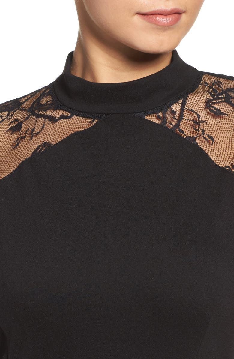 BB Dakota by Steve Madden BB Dakota Lace & Ponte Dress, Alternate, color, 