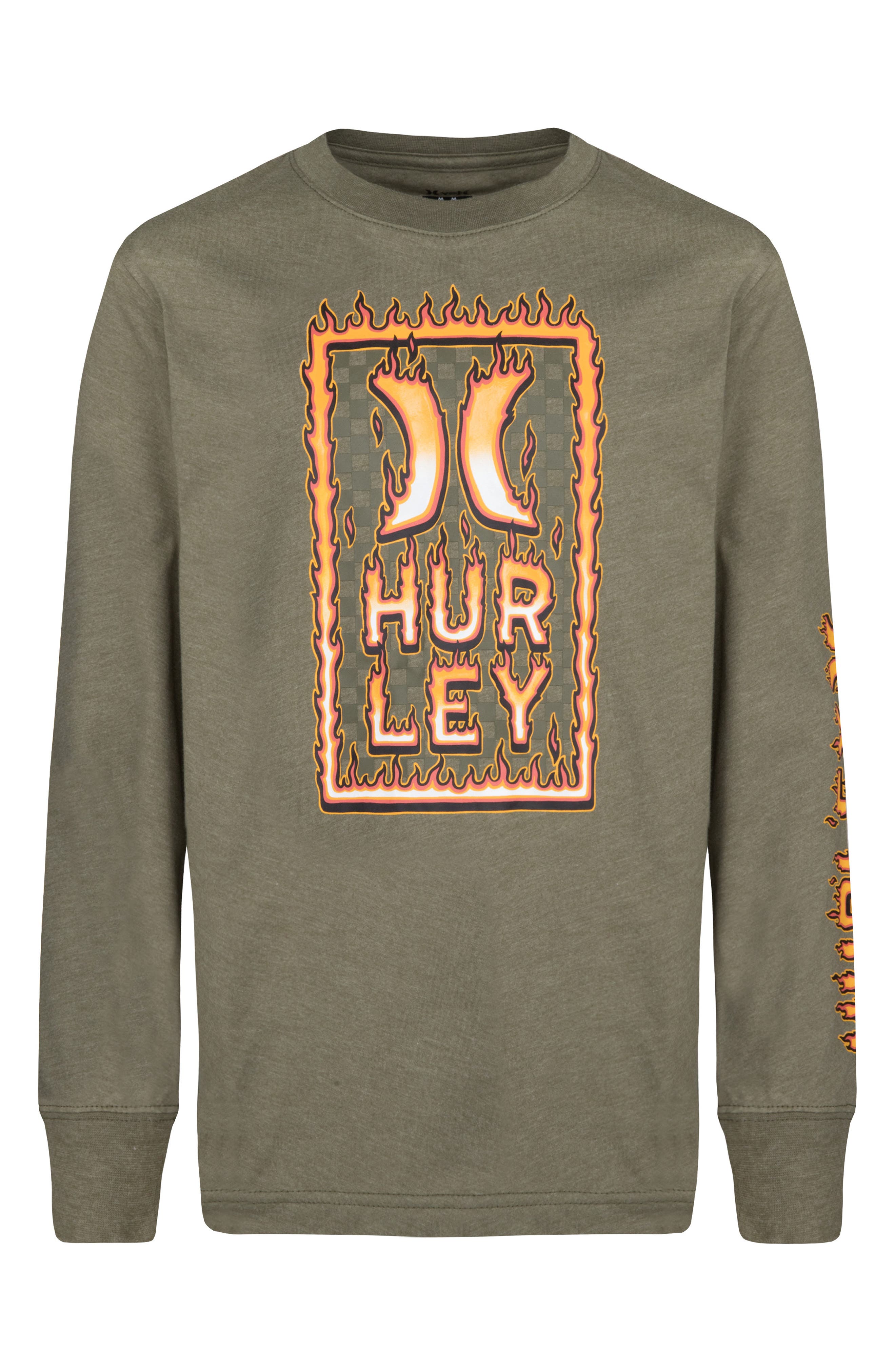 Hurley Kids' Flame Stack Graphic Long Sleeve Graphic T-Shirt