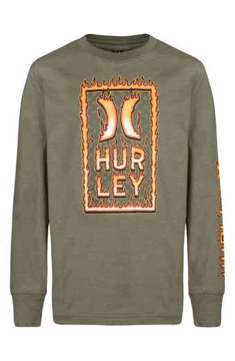 Hurley Kids' Flame Stack Graphic Long Sleeve Graphic T-Shirt