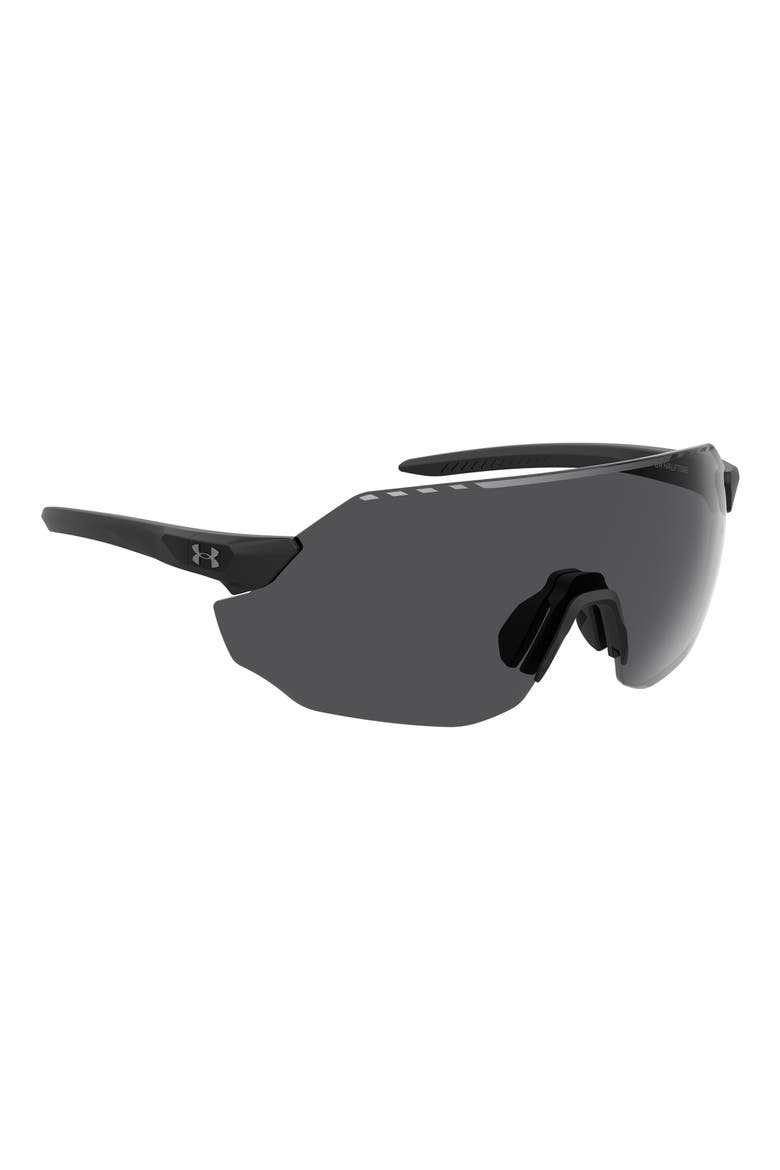 Halftime 99mm Shield Sport Sunglasses, Alternate, color, MATTE BLACK / GREY OLEOPHOBIC