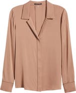 KOBI HALPERIN Stretch Silk Button-Up Shirt