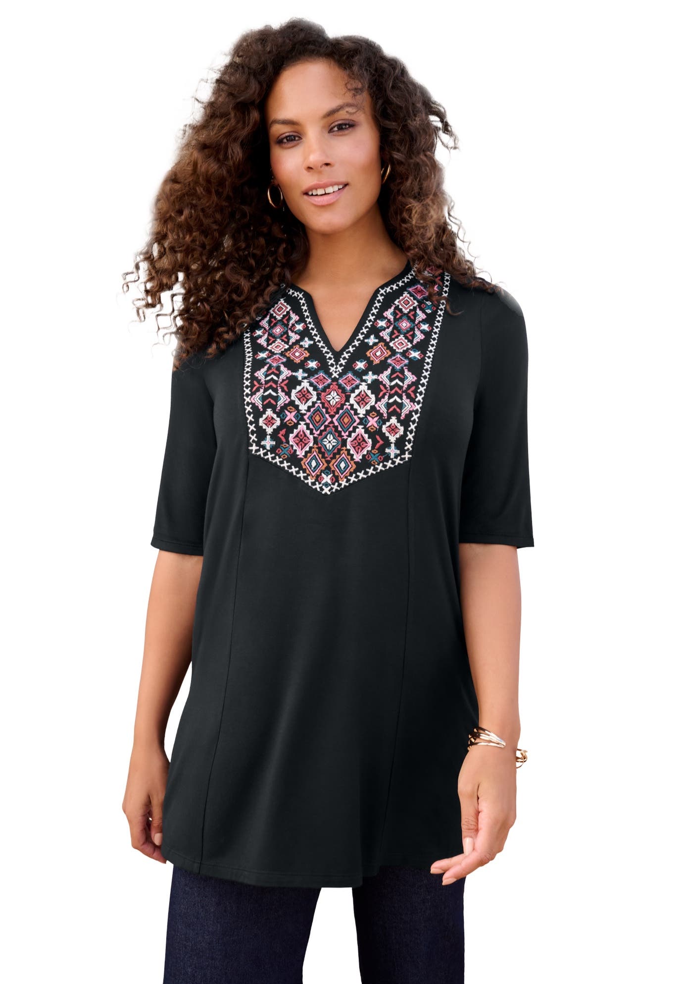 BLACK MULTI EMBROIDERY