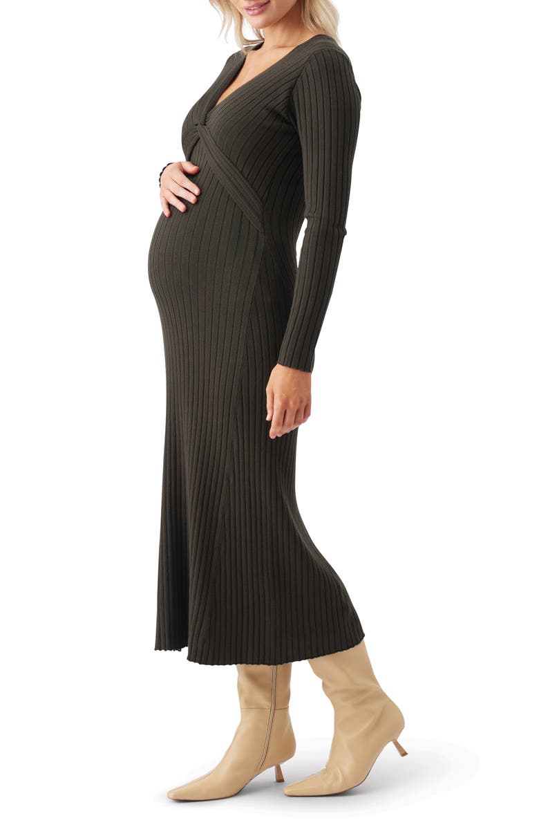 Ripe Maternity Remi Knit Nursing Dress, Alternate, color, Ivy