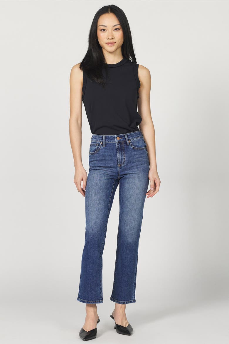 Anika Mid-Rise Ankle Straight Jeans, Alternate, color, Midtown