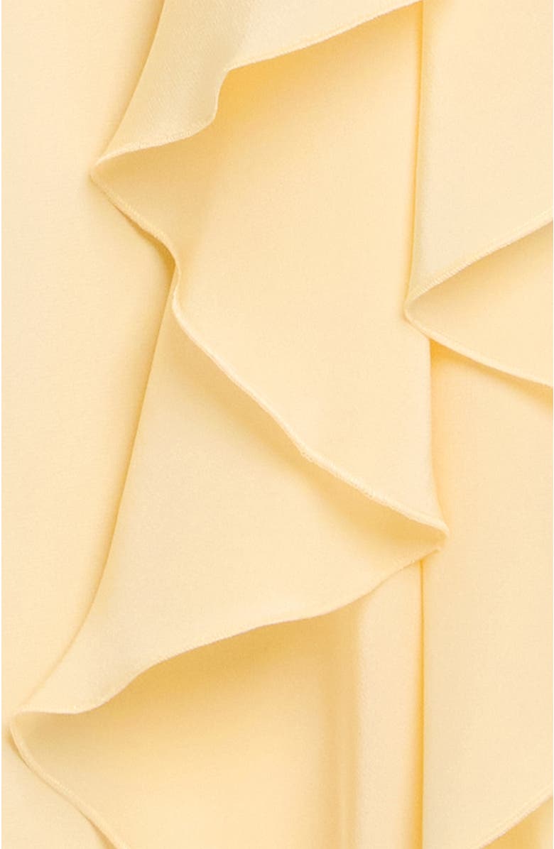 Santorelli ELLA Silk Flutter Sleeve Buttoned Blouse with Waist Panel, Alternate, color, Chamomile