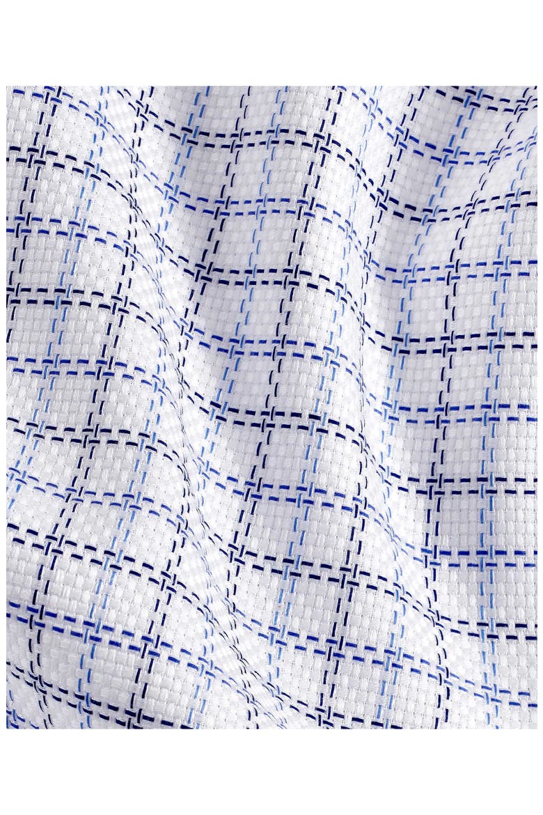 Trim Fit Check Cotton Dobby Dress Shirt, Alternate, color, BLUE/ NAVY