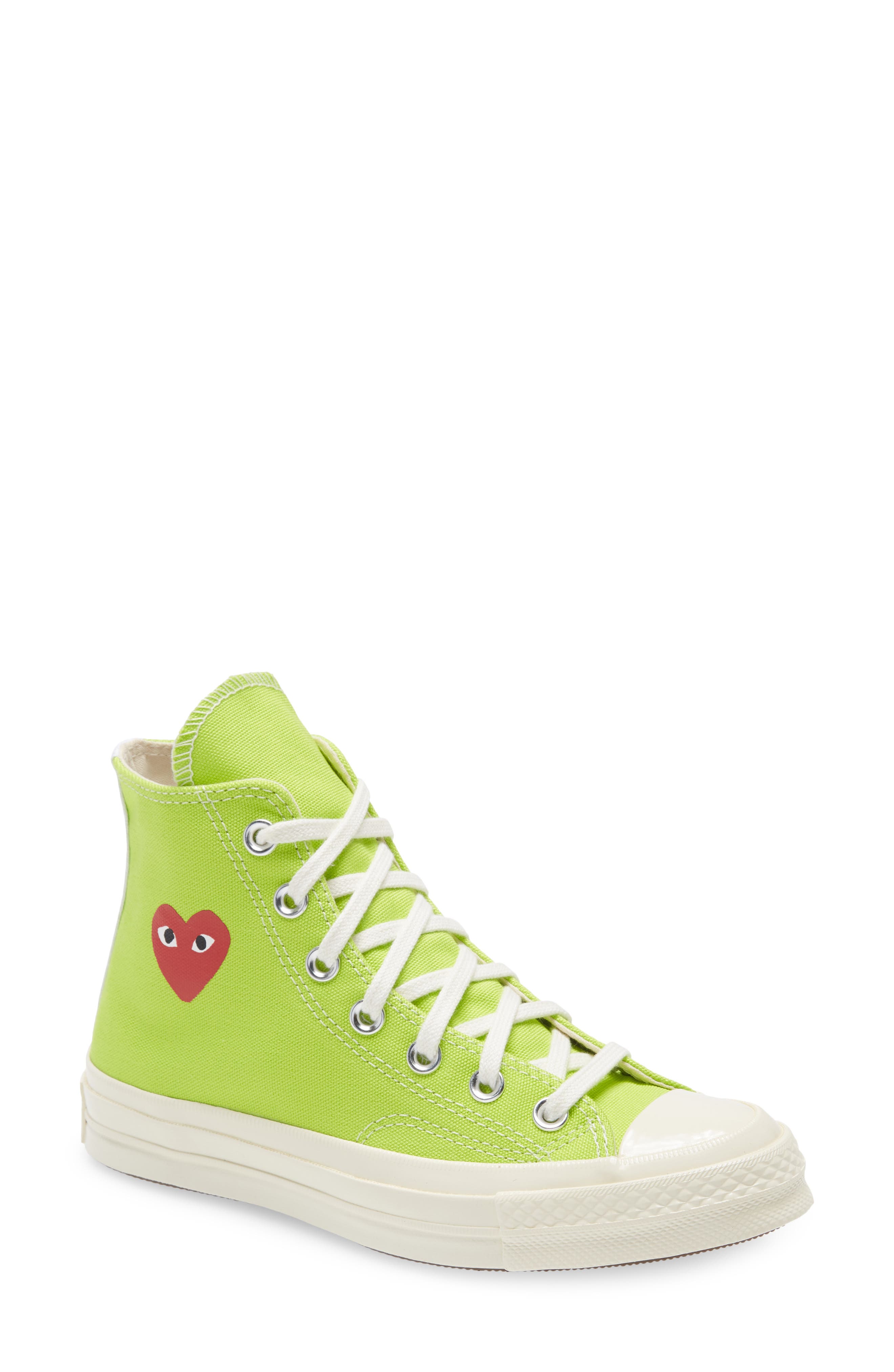 Comme des Garçons PLAY x Converse Chuck Taylor<sup>®</sup> Hidden Heart High Top Sneaker, Main, color, 