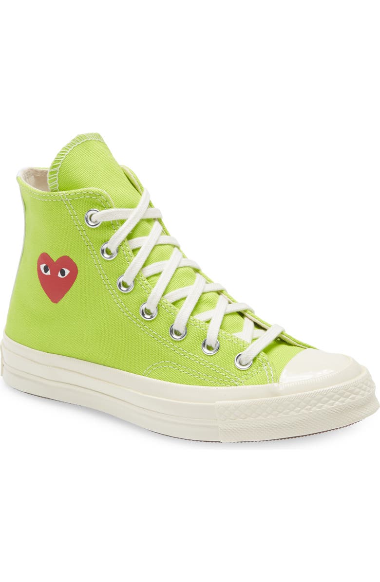 Comme des Garçons PLAY x Converse Chuck Taylor<sup>®</sup> Hidden Heart High Top Sneaker, Main, color,