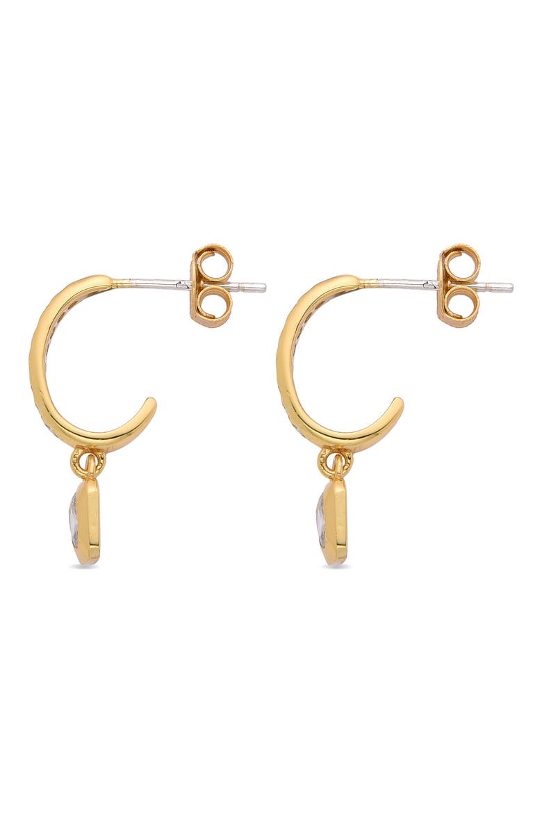 Justine Dangle Huggie Hoop Earrings, Alternate, color, GOLD