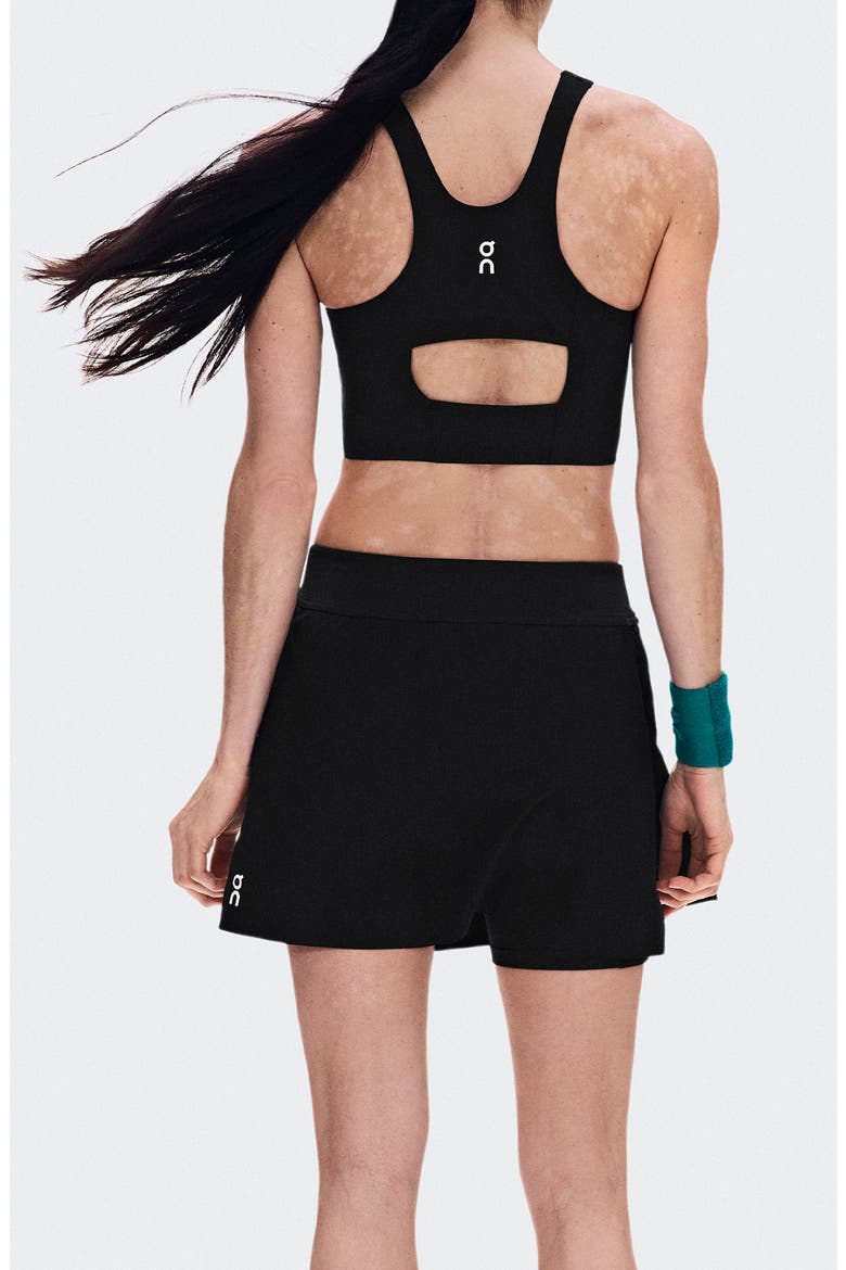 Court Split Skirt, Alternate, color, BLACK