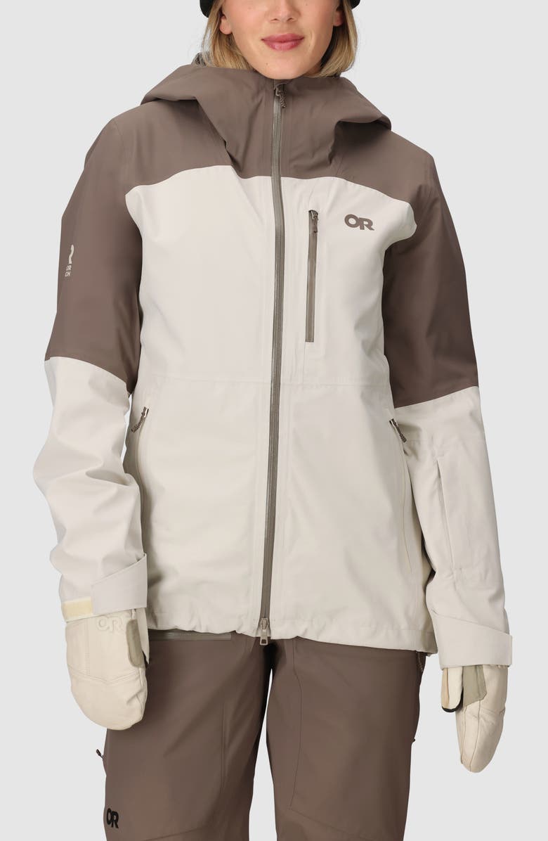 Outdoor Research CloudChaser 3L Waterproof Snow Jacket, Main, color, Oyster/ Sable