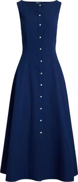 Polo Ralph Lauren Sleeveless Paneled Cotton Shirtdress