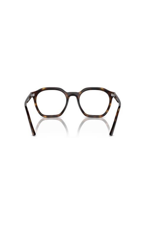 Ray Ban Ray-ban 50mm Irregular Optical Glasses In Brown