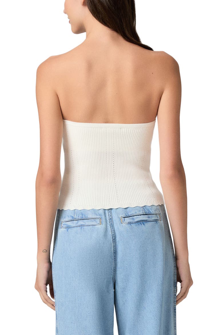 Valentine Strapless Rib Top, Alternate, color, WHITE