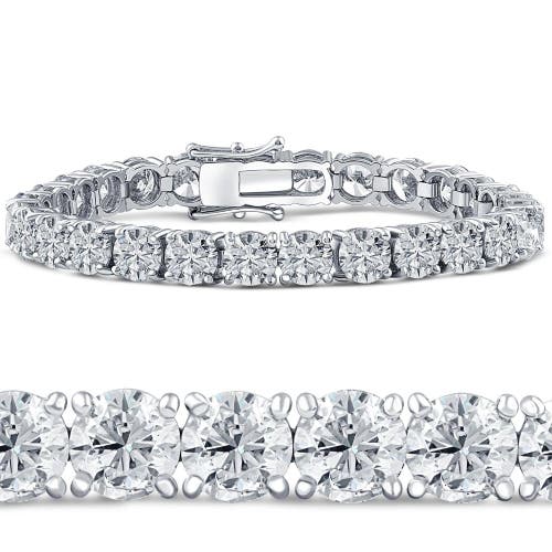Bliss Diamond 26.94ct Tw Round Diamond 7" Tennis Bracelet 14k Gold Lab Grown In 14k White Gold